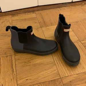 Men’s hunter rain boots size 11 two tone black grey